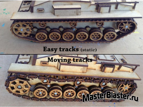 Чертежи для лазерной резки ЧПУ станком. Модель танка StuG III Ausf F из фанеры.
